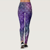 coole zeemeermin glitter blauwe groene watereenhoo leggings (Achterkant)