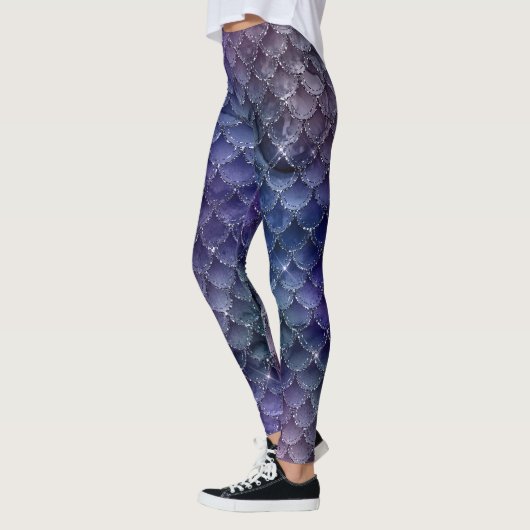 coole zeemeermin glitter blauwe groene watereenhoo leggings (Links)