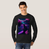 Coole Zeeotter Synthwave Zwervende Otter T-shirt (Voorkant volledig)