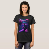 Coole Zeeotter Synthwave Zwervende Otter T-shirt (Voorkant volledig)