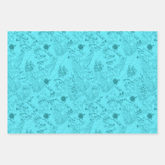 coole zestrand party Wrapping Paper Sheets  (Voorkant 2)
