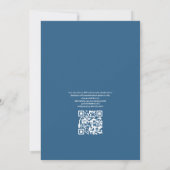 Coole zomer QR-code RSVP strandbruiloft Kaart (Achterkant)
