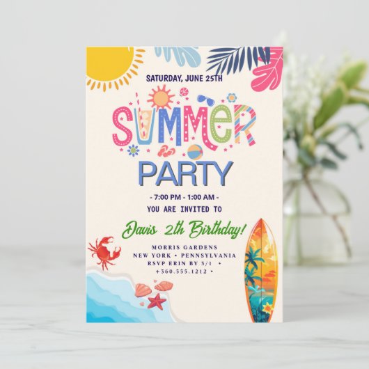 COOLE Zomerfeest Kaart (Staand voorkant)