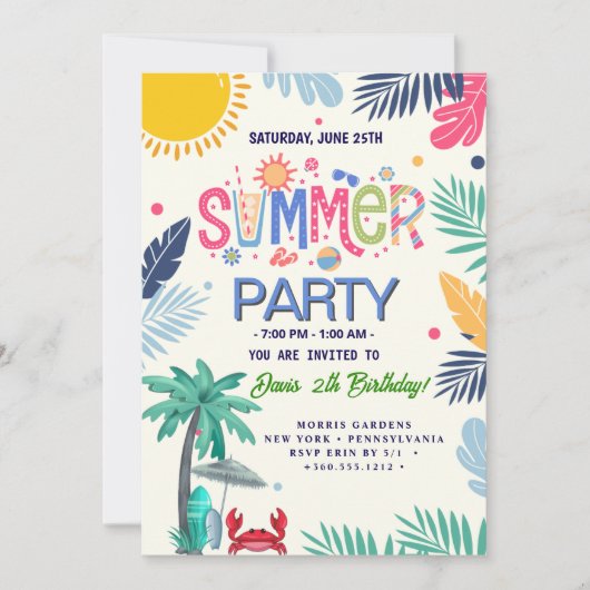 COOLE Zomerfeest Kaart (Voorkant)