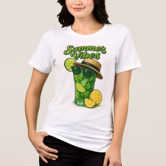 coole zomerse sfeer Tri-Blend shirt (Voorkant)