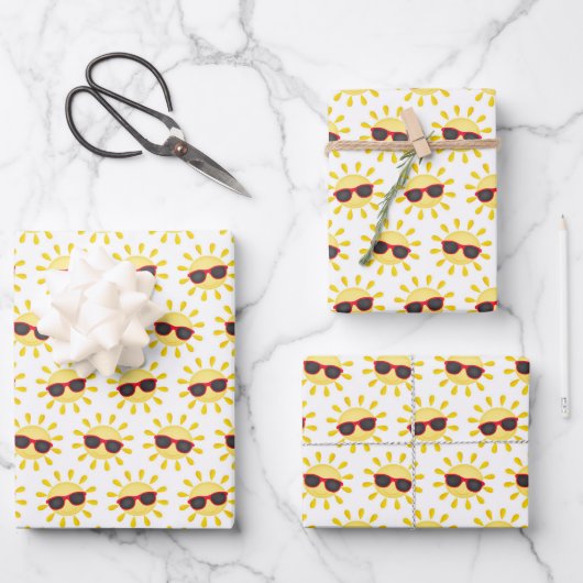 coole zomerzondepoel inpakpapier vel (Voorkant)