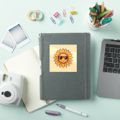 Coole Zonnebloem met Zonnebril Sticker (iPad Cover)