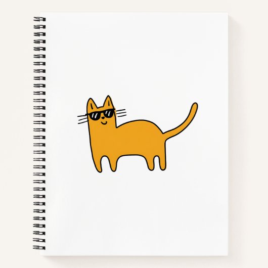 Coole Zonnebril Kat Notitieboek (Voorkant)