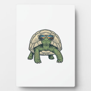 Coole zonnebril schildpad vintage vector ontwerp_1 fotoplaat