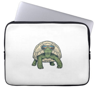 Coole zonnebril schildpad vintage vector ontwerp_1 laptop sleeve