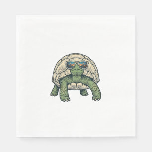 Coole zonnebril schildpad vintage vector ontwerp_1 servet