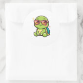 Coole Zonnebril Vibes Ronde Sticker (Tas)