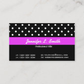 coole zwart - witte poka - dots visitekaartje (Achterkant)