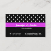coole zwart - witte poka - dots visitekaartje (Achterkant)