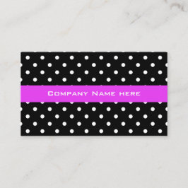 coole zwart - witte poka - dots visitekaartje