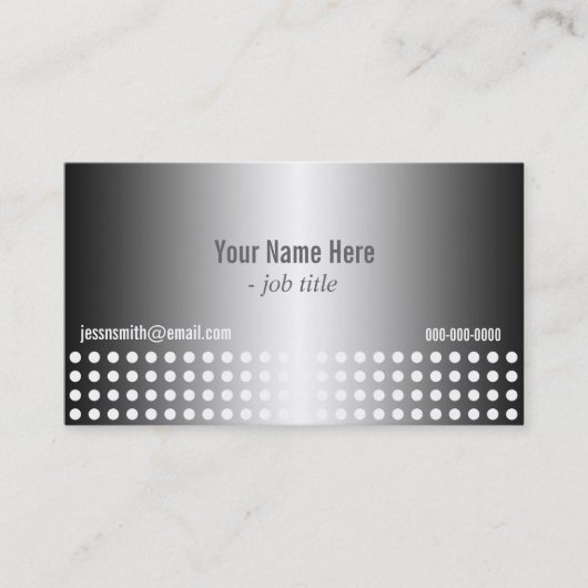 coole zwarte en witte moderne profielkaarten visitekaartje (Voorkant)