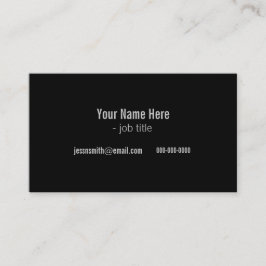 coole zwarte en witte moderne profielkaarten visitekaartje