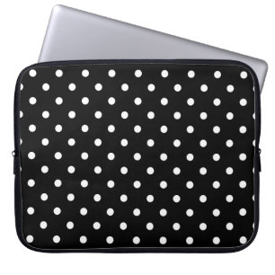 coole zwarte en witte polka stippen. laptop sleeve