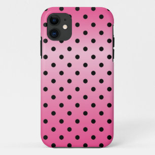 coole zwarte stippen in glanzend roze Case-Mate iPhone case