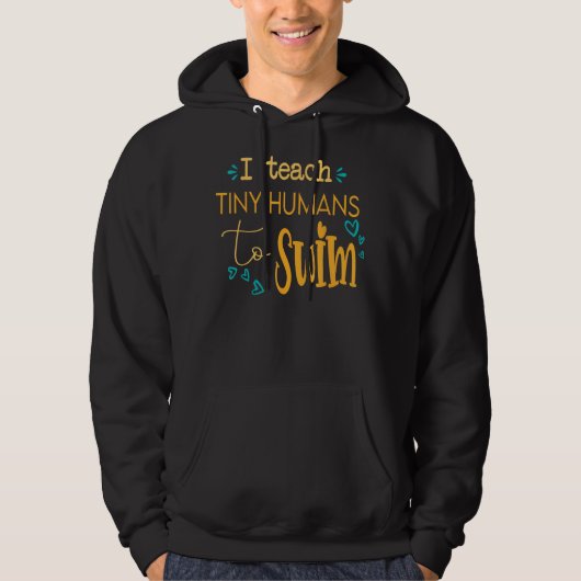 coole zwemcoach Ik leer kleine mensen zwemmen Hoodie (Voorkant)