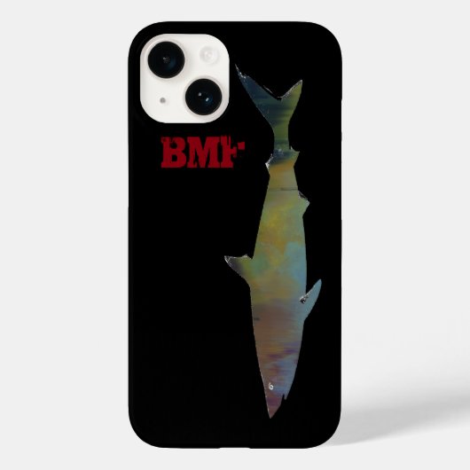 coole zwemmende haai gepersonaliseerd Case-Mate iPhone case (Achterkant)