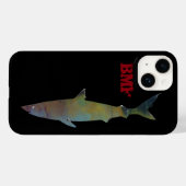 coole zwemmende haai gepersonaliseerd Case-Mate iPhone case (Achterkant (horizontaal))