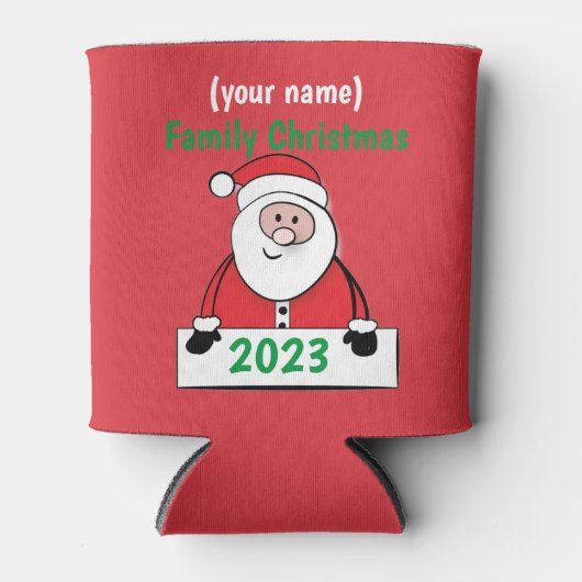 Cooler - Aangepaste Familie Kerstmis (voeg naam to (Voorkant)