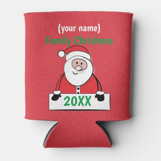 Cooler - Aangepaste Familie Kerstmis (voeg naam to (Voorkant)