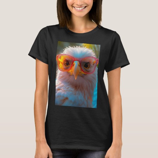 Cooler Adler mit Sonne T-shirt (Voorkant)