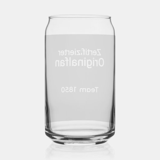 Cooler Fans Spruch lustig Blikvorm Glas (Voorkant)