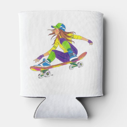 Cooler Girl Skateboarder (Achterkant)