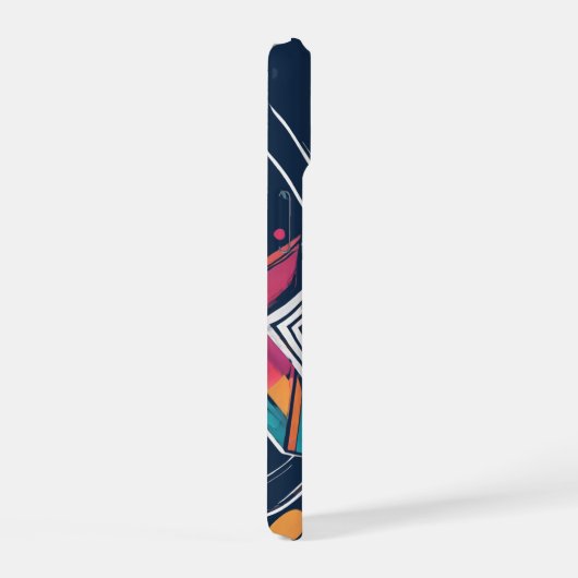 Cooler Junge, abstrakte dynamische Pop Kunst iPhone 15 Case (Rechterkant)