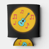 Cooler, koelbox, met gitaar en muzieknoten blikjeskoeler (Achterkant)