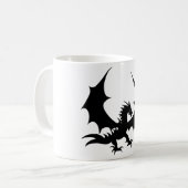 Cooler Schwarzer Drache Koffiemok (Voorkant links)