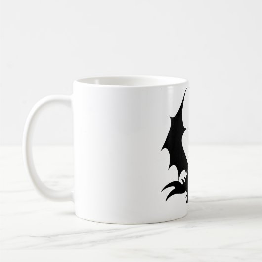 Cooler Schwarzer Drache Koffiemok (Links)