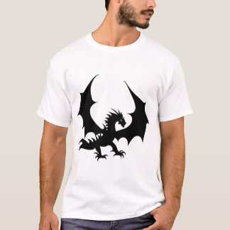 Cooler Schwarzer Drache T-shirt