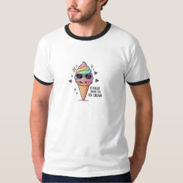 Cooler Than Ice Cream Pun T-shirt