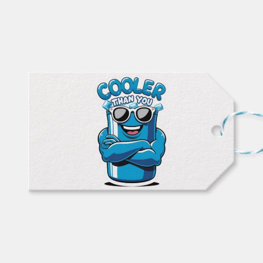 Cooler Than You beroemd gemaakt door Funny Party C Cadeaulabel (Voorkant (Horizontaal))