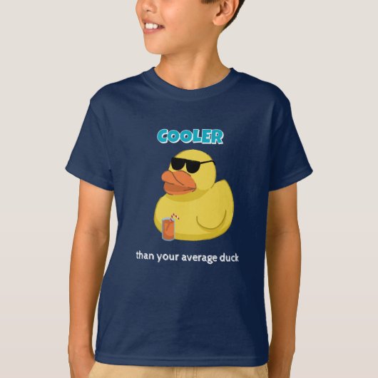 Cooler Than Your Average Duck Funny T-Shirt (Voorkant)