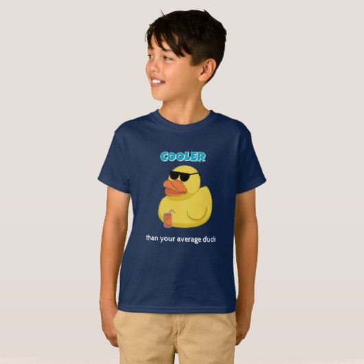 Cooler Than Your Average Duck Funny T-Shirt (Voorkant volledig)