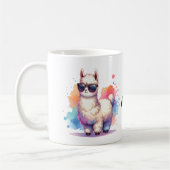 Cooles Llama mit Sonnenbrille Koffiemok (Links)