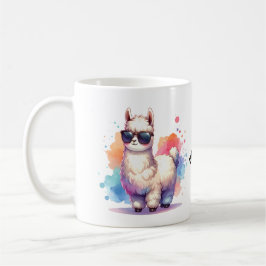 Cooles Llama mit Sonnenbrille Koffiemok