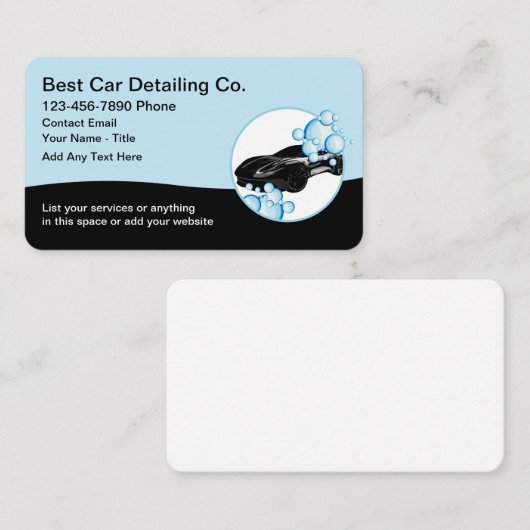 Coolest Automotive Detailing Custom Visitekaartje (Voorkant / Achterkant)