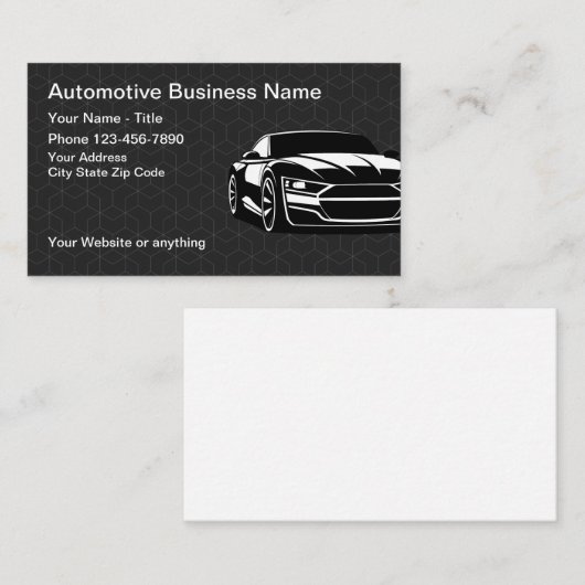 Coolest Automotive Sjabloon Visitekaartjes (Voorkant / Achterkant)
