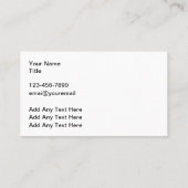 Coolest Automotive Visitekaartjes Sjabloon (Achterkant)