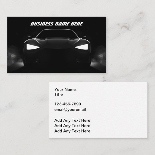 Coolest Automotive Visitekaartjes Sjabloon (Voorkant / Achterkant)