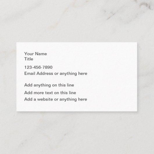 Coolest Automotive Visitekaartjes Sjabloon (Achterkant)