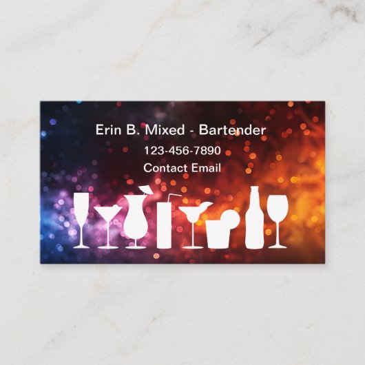 Coolest Bartender Modern Zakelijke Bellen Kaarten Visitekaartje (Voorkant)