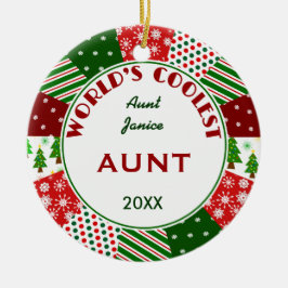 COOLEST-BEDRAG of elke naam kerstcadeau Keramisch Ornament
