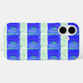 Coolest Blue Nautical Abstract Case-Mate iPhone Case (Achterkant (horizontaal))